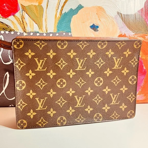 Louis Vuitton monogram pochette homme clutch bag - Picture 13 of 14
